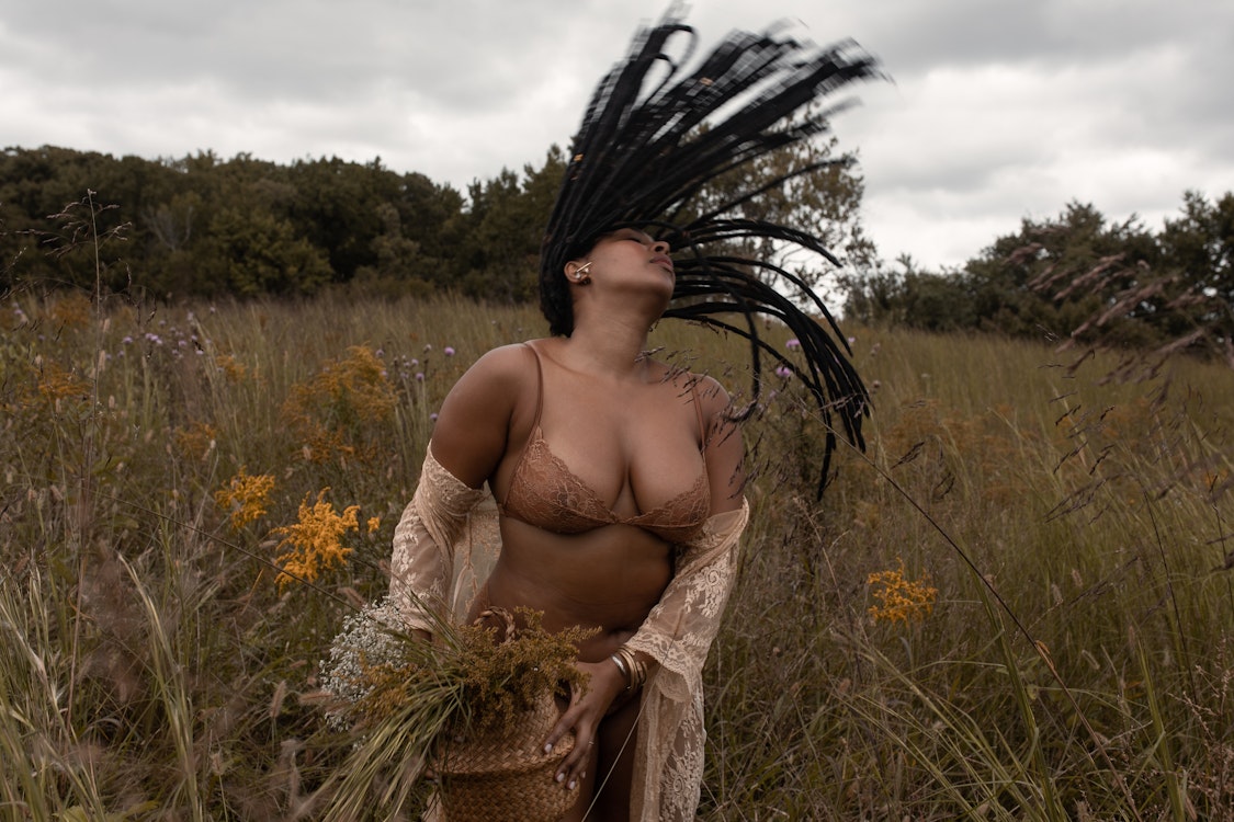 Woman in field