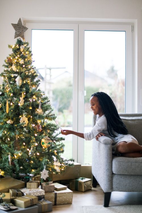 Girl at Christmas