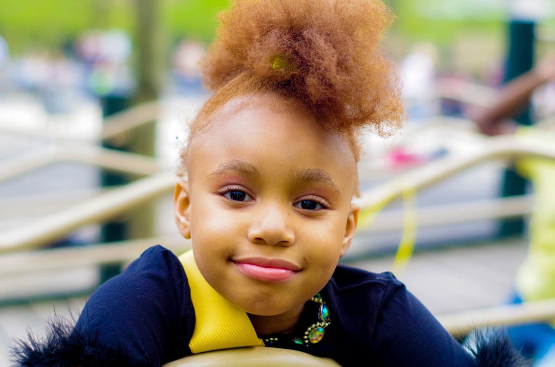 Young girl with brown hair
