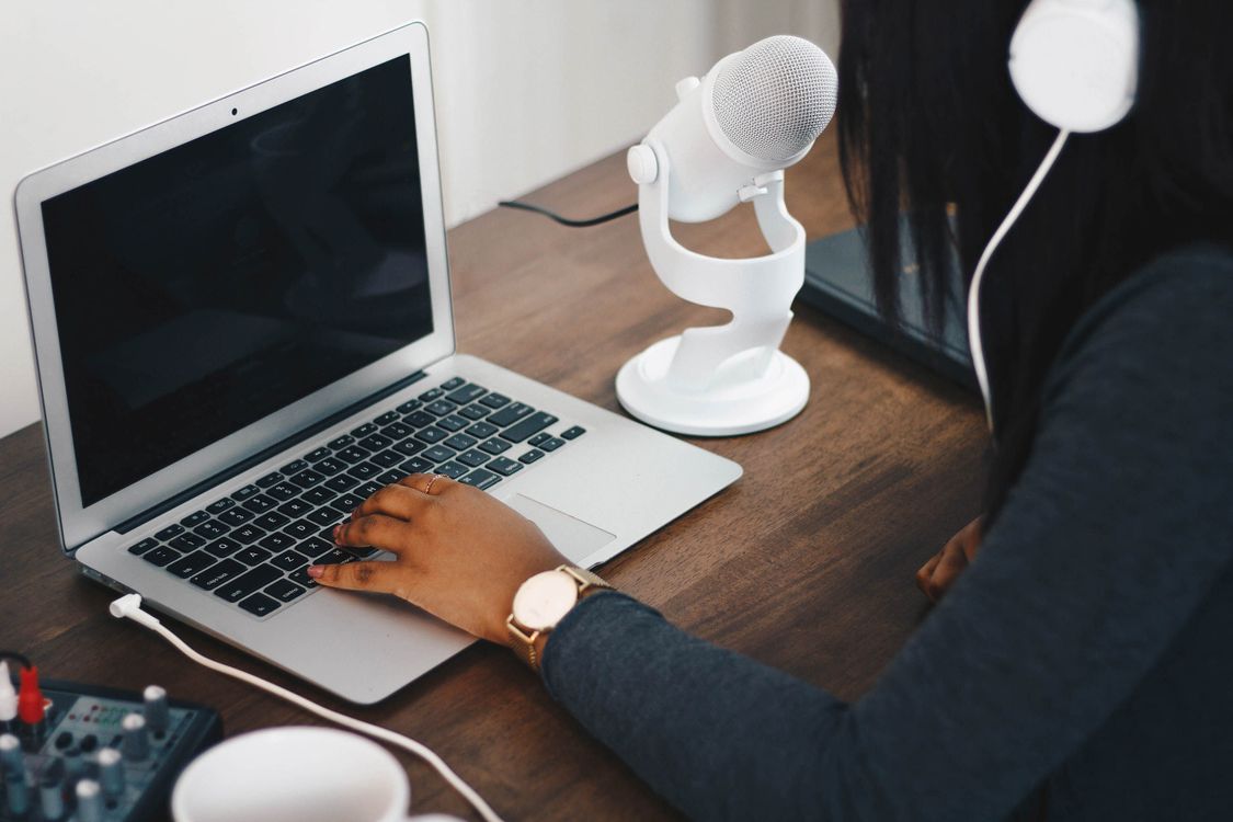 Woman working at home