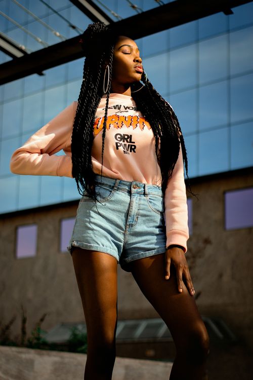 Black girl posing