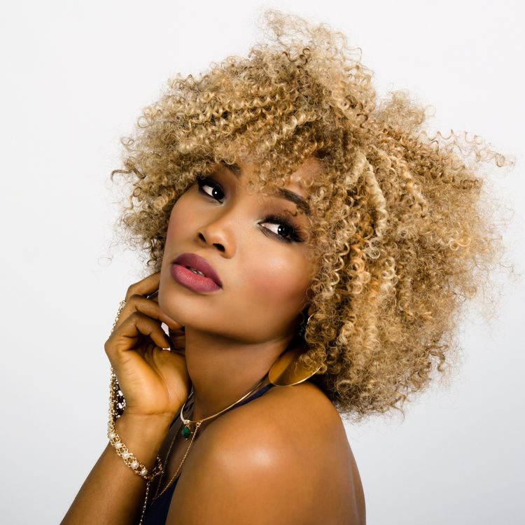 Black woman modeling