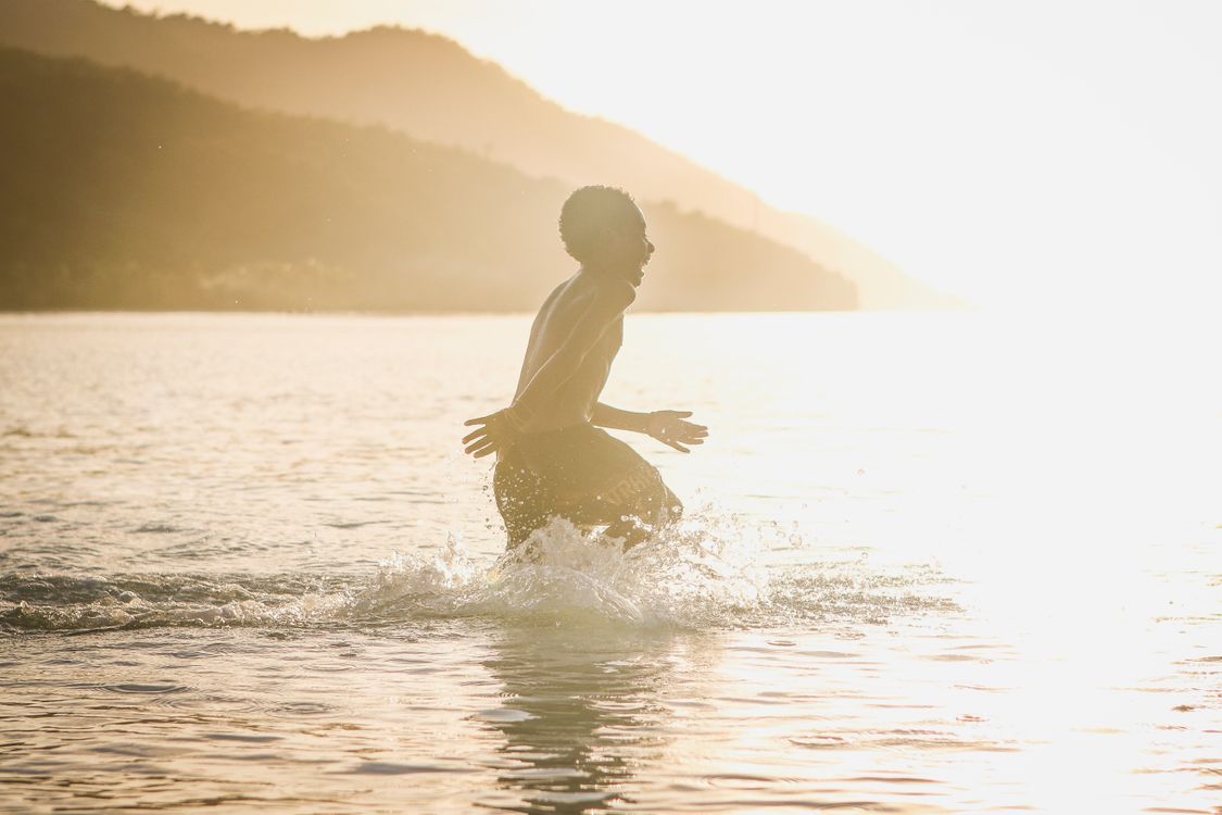 Boy at lake