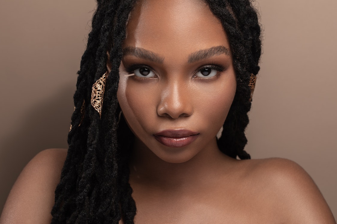 Woman with dreadlocks