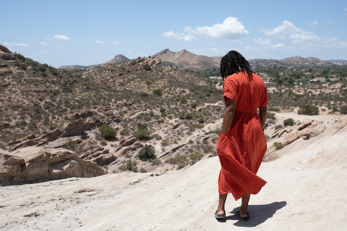 woman in desert